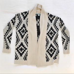 Flying Tomato Aztec Pattern Sweater Knit Cardigan